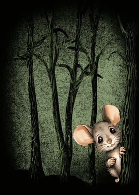 Cute Mouse in the Woods