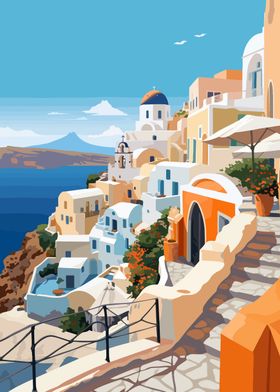 Santorini Afternoon Art