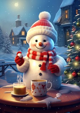 Tea with Snowman