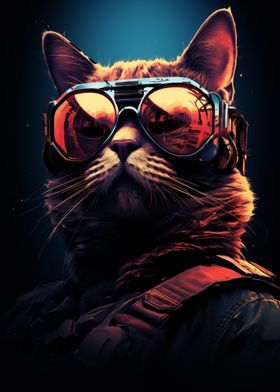 Cyberpunk Cat Sunglasses