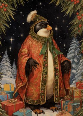 Native Xmas Penguin