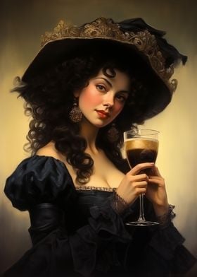 Woman holding a beer