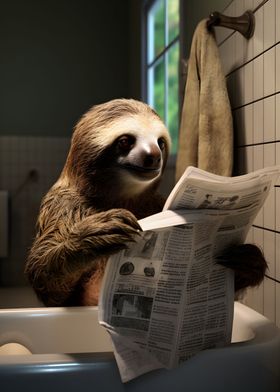 Sloth on the Toilet flash