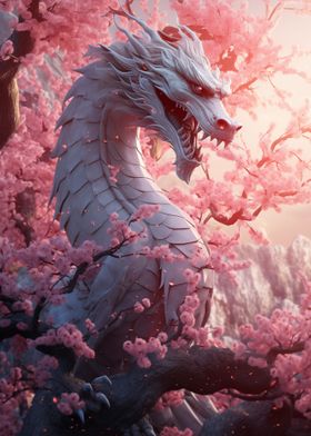 White Sakura Dragon