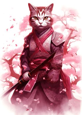 Cute Cat Samurai