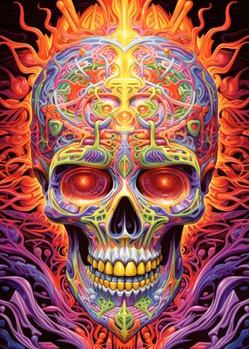 Psychedelic Skull 4