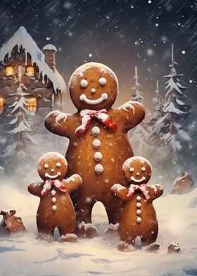 Gingerbread xmas Family