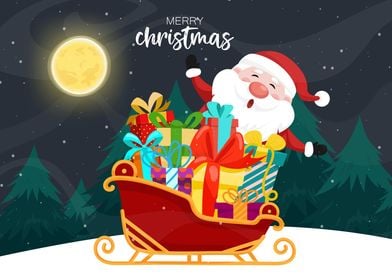 Santa Claus Gifts Cart
