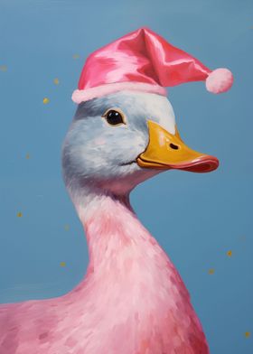 Pink cute Duck Xmas