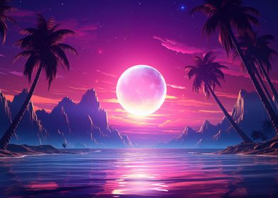 Tropical Synthwave Mirage