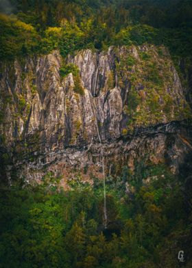 Towering waterfall