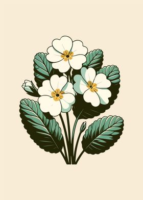 Vintage Floral Emblem