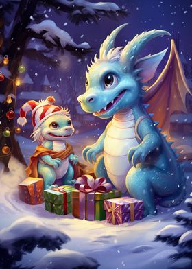 Dragon Christmas Family