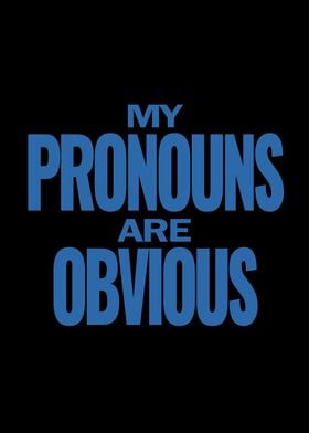 My pronouns are obvious
