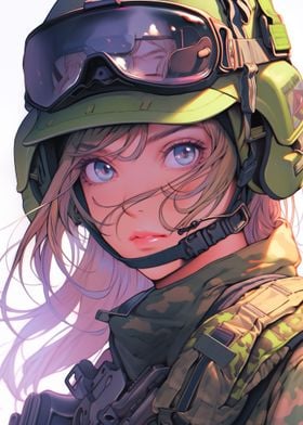 Anime Soldier Girl