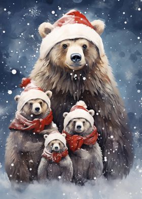 Bear Family Xmas