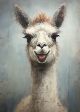 The Happy Vintage Llama