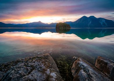 Mountain Lake Walchensee