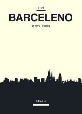 Barcelona Spain Skyline