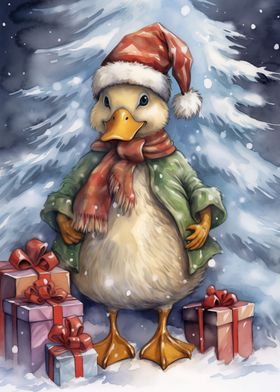 Funny Duck Christmas