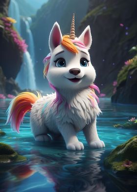 Cute Dog Unicorn Kids