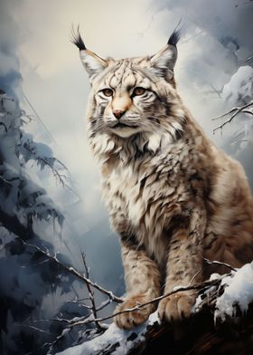 Lynx in winter