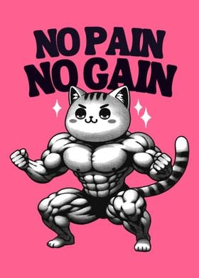 Motivational workout cat 