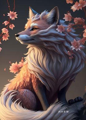 Kitsune Fox Japanese Style