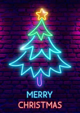 Christmas Tree neon art