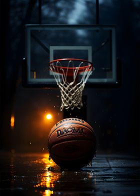 Rainy Basketball Court