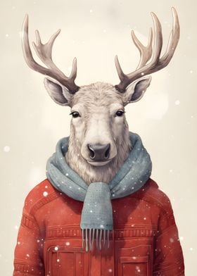 reindeer snugged sweater