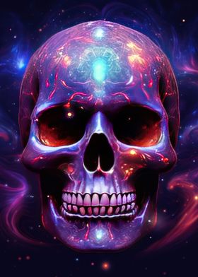 Cosmic Nebula Skull