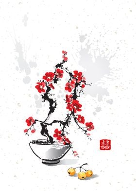 Blooming Sakura Vase