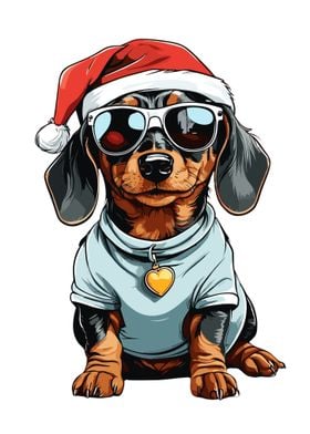 Christmas Dachshund