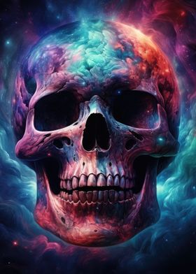 Cosmic Nebula Skull