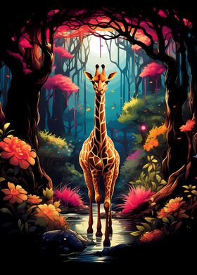 Giraffe Landscape 