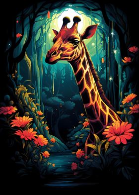 colourful giraffe