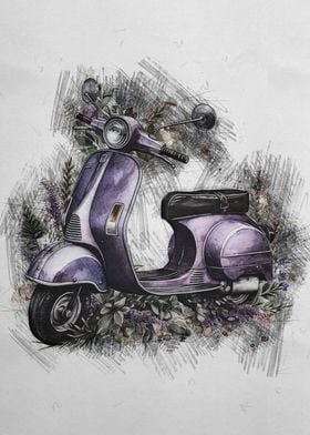 antique vespa