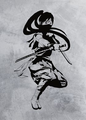 ninja stencil art