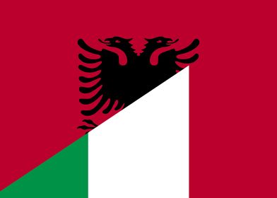 Albania Italy Flag