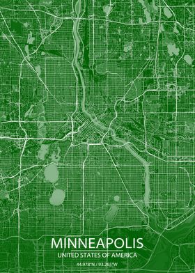 Minneapolis USA Green Map