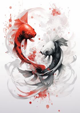 Red and White Fish Japan