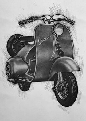 antique vespa