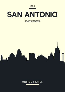 San Antonio USA Skyline