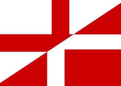 England Denmark Flag