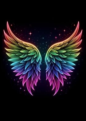 Neon Angel Wings 03