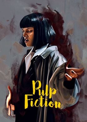 Mia Wallace, Pulp Fiction print by Dmitry Belov