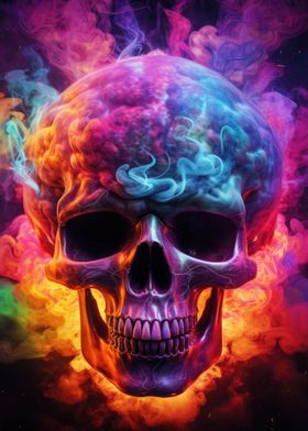 Cosmic Nebula Skull