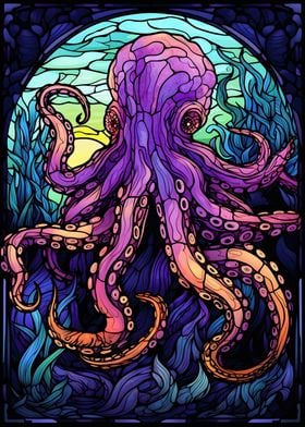 Amazing Octopus Abstract