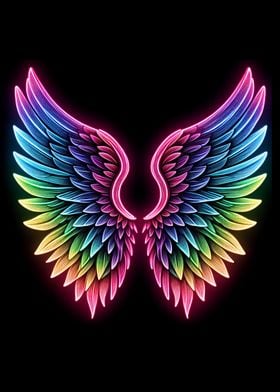 Neon Angel Wings 01